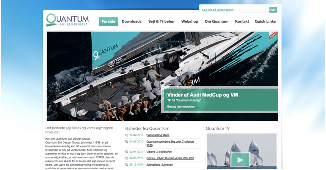 REWORKS website for Quantum Sails Danmark